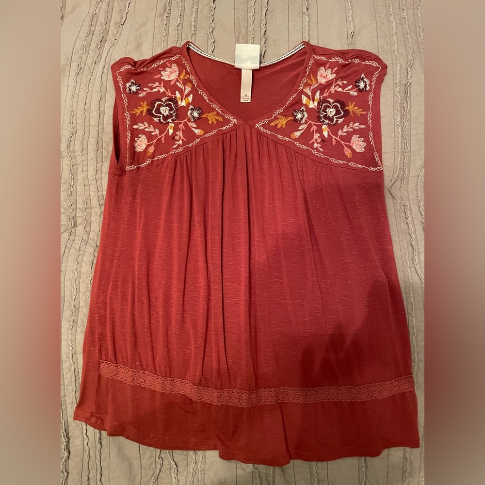 Red tank top